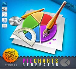 PS拓展面板－3D信息图表制作：Infographic Tool Series 3D Pie Charts Genera